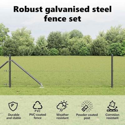 VidaXL Afrasteringspaal grijs 10 x 0,6 m (16 x 16 mm gaas)