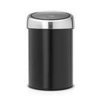 Brabantia touch bin wandafvalemmer 3 liter matt black - thumbnail