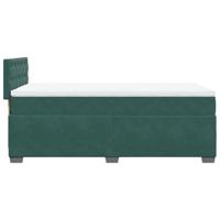 Boxspring met matras fluweel donkergroen 90x190 cm - thumbnail