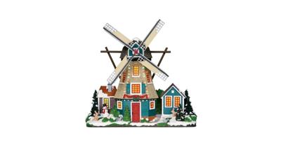 Lemax windmill verlichte facade 2014