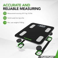 Tunturi Smart Scale | Weegschaal | Bluetooth | incl. lichaamsanalyse & hartslagmeter - thumbnail