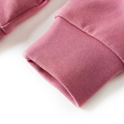 Kindertrui fluweel patchwork 140 frambozenkleur