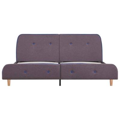 Bedframe zonder matras stof taupe 150x200 cm Bedframe zonder matras stof taupe 150x200 cm