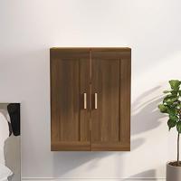 Wandkast 69,5x32,5x90 cm bewerkt hout bruin eikenkleur - thumbnail