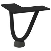 Haarspeld tafelpoten 4 st 10 cm massief staal zwart - thumbnail