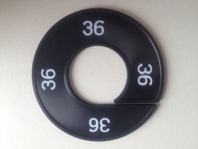 Maatring zwart/wit 36