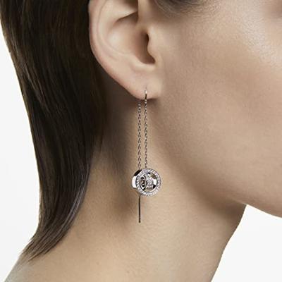 Swarovski 5636435 Oorhangers Hollow zilverkleurig-wit 5,5 cm