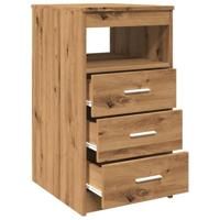 Ladekast 40x50x76 cm bewerkt hout artisanaal eikenkleur - thumbnail