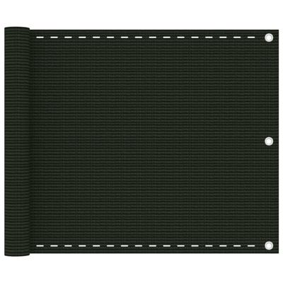 Balkonscherm 75x600 cm HDPE donkergroen