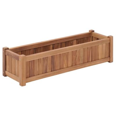Plantenbak verhoogd 100x30x25 cm massief teakhout