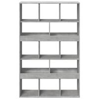 Boekenkast 100x33x156,5 cm bewerkt hout betongrijs - thumbnail