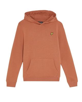 Lyle & Scott winter hoodie jongens - bruin, oranje