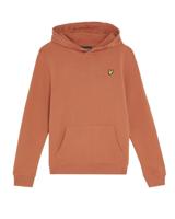 Lyle & Scott winter hoodie jongens - bruin, oranje - thumbnail