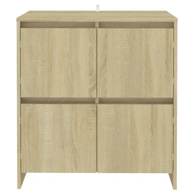 Dressoirs 2 st 70x41x75 cm bewerkt hout sonoma eikenkleurig - thumbnail