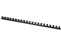 Q-CONNECT bindrug 14mm 21 rings 100 stuks zwart - thumbnail