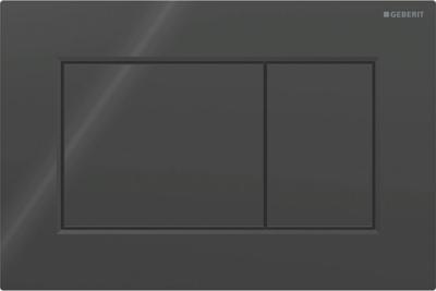 Geberit Drukplaat Sigma 01, 2-toets Square Kunststof Glans Zwart
