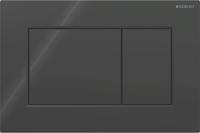 Geberit Drukplaat Sigma 01, 2-toets Square Kunststof Glans Zwart - thumbnail