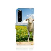 Sony Xperia 1 IV | Telefoonhoesje | Met pasjeshouder | Schaap en Lammetje - thumbnail