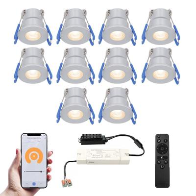 Set van 10 Milano Smart LED Mini Inbouwspots - Veranda spots - 12V 3W 200lm - Dimbaar - Wifi & Bluetooth - 2700K - IP65 waterdicht - RVS Set van 10 Milano Smart LED Mini Inbouwspots - Veranda spots - 12V 3W 200lm - Dimbaar - Wifi & Bluetooth - 2700K - IP65 waterdicht - RVS