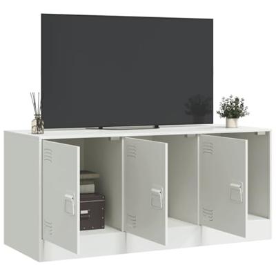 Tv-meubel 99x39x44 cm staal wit Tv-meubel 99x39x44 cm staal wit