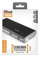 Trust Primo powerbank Zwart, Grijs Lithium-Ion (Li-Ion) 13000 mAh - thumbnail