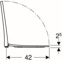 Geberit Acanto wczitting slim wrap over antibacterieel scharnieren verchroomd quick release met softclose mechanisme wit 500.605.01.2 - thumbnail