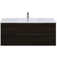 Seville Badmeubelset 120 cm - 2 Laden Black Oak Edge Greep - Wastafel Enjoy Enkel - thumbnail