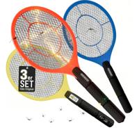 Elektrische Vliegenmepper Set van 3 kleuren - thumbnail