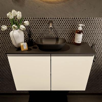 MONDIAZ FOWY toiletmeubel 80cm kleur talc. Waskom positie midden kleur urban | urban. Zonder kraangat