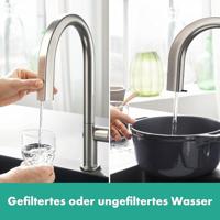 Hansgrohe Aqittura M91 Filter systeem 210, uittrekbare uitloop, starter set, rvs look - thumbnail