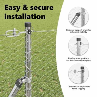 VidaXL Afrasteringspaal zilver 10 x 1,2 m (25 mm gaas) staal