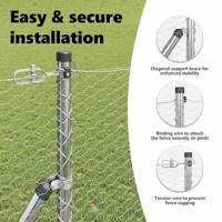 VidaXL Afrasteringspaal zilver 10 x 1,2 m (25 mm gaas) staal - thumbnail