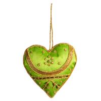 Hanger Ornament Traditioneel Hart Groen (16 cm) - thumbnail