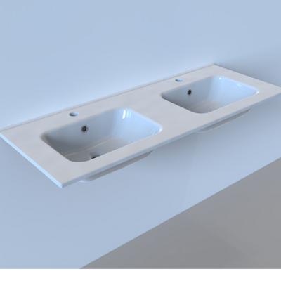 Wastafel BWS Pakaru 91x46,5x17 Glans Wit (1 kraangat)