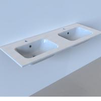 Wastafel BWS Pakaru 91x46,5x17 Glans Wit (1 kraangat) - thumbnail