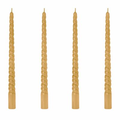 Riverdale - Dinerkaarsen Gedraaid - Set van 4