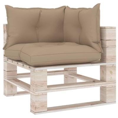 VidaXL Palletkussens 3 st stof beige VidaXL Palletkussens 3 st stof beige