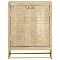 Dressoir met 2 deuren 55x30x70 cm massief mangohout - thumbnail