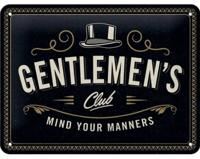 Nostalgic Art Gentleman's Club decoratief plaat/bord voor binnen Metaal Meerkleurig - thumbnail