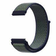 Sport Loop nylon bandje - Blauw met groene band - Samsung Galaxy Watch Active 2 Sport Loop nylon bandje - Blauw met groene band - Samsung Galaxy Watch Active 2