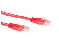 ACT Rode 10 meter U/UTP CAT6 patchkabel met RJ45 connectoren - thumbnail