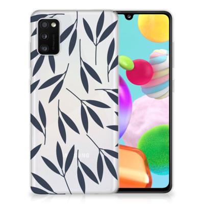 Samsung Galaxy A41 | TPU Case | Leaves Blue Samsung Galaxy A41 | TPU Case | Leaves Blue