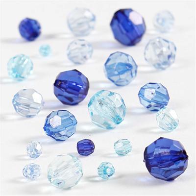 Creativ Company Facetkralen mix blauw harmonie, 45 gram