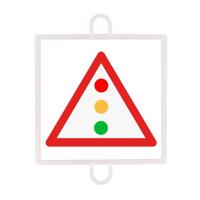 TRAFFIC SIGN DANGER Nº 10 (TRAFFIC LIGHT) - thumbnail