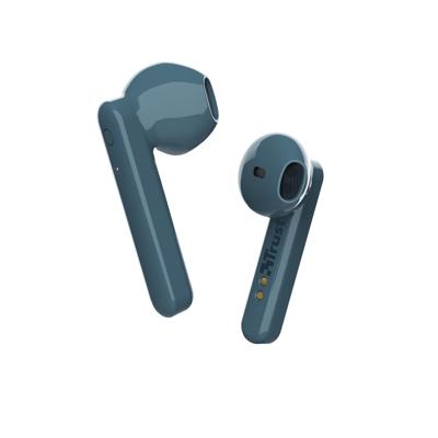 Trust Mobile Primo Touch Draadloze Bluetooth Oordopjes Wireless Earphones, 10 Uur Speeltijd in Totaal, Ingebouwde Microfoon, TWS, voor PC, Laptop, Smartphone, Tablet - Blauw