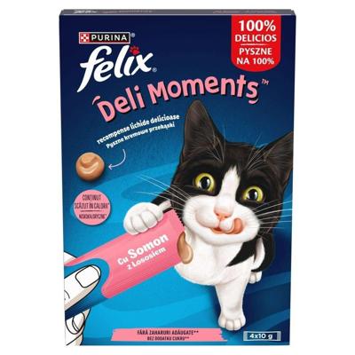 PURINA Felix Deli Moments Salmon - Kattensnoepje - 4x10g