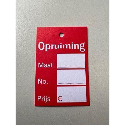 Hangetiket 40x60 mm OPRUIMING 250 stuks