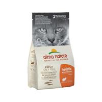Almo Nature Holistic Adult Cat Maintenance met verse vette vis en rijst, droogvoer voor katten van alle rassen, 12 kg - thumbnail