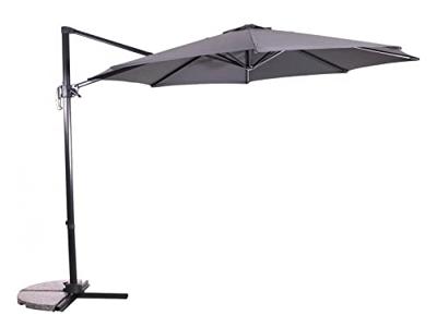 Grote Zweefparasol Libra Grijs 3m van Lesli Living - thumbnail