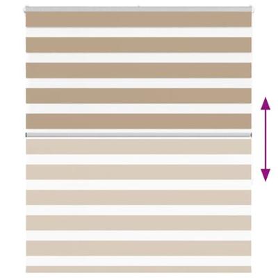 VidaXL Zebra blind 120x150 cm stofbreedte 115,9 cm polyester zandbruin